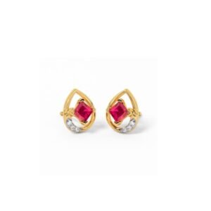 Gemstone Stud Earring